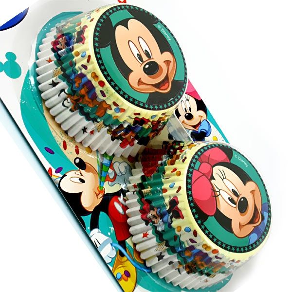 Muffinförmchen mit Mickey Maus und Minnie Mouse, 50 Stück, Papier