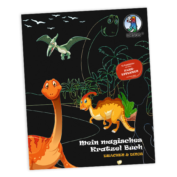 Mein magisches Kratzel Buch "Drachen & Dinos"