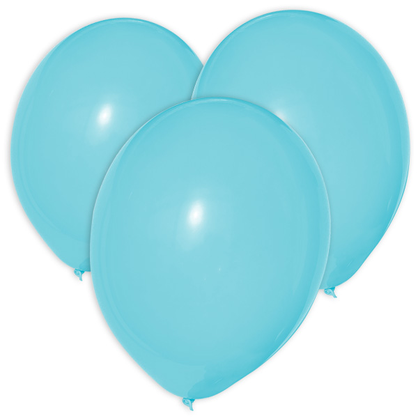 Luftballons in Hellblau, 10er Pack, für Heliumgas geeignet, aus Latex