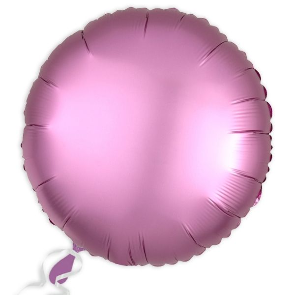 Folieballon rund Satin Luxe Rosa, 34 cm