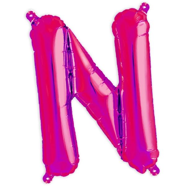 Folienballon Buchstabe N für Vornamen und Losungen, 41cm