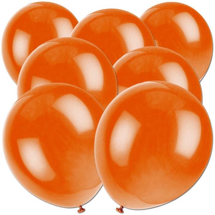 Luftballons in Orange aus Latex für Deko und Ballonspiele, 50 Stück