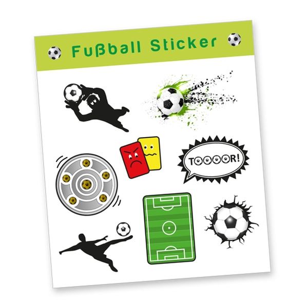 Stickerbogen "Fußball" mit 8 Stickern