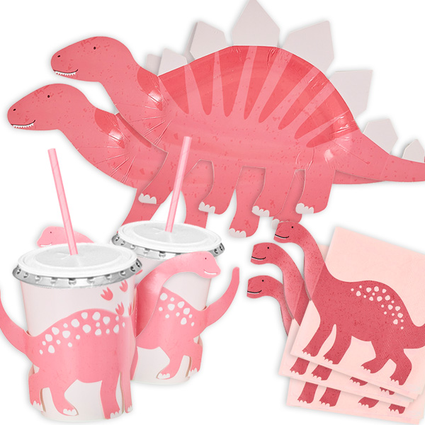 Basicset pinker Dinosaurier, 50-teilig für 8 Kids