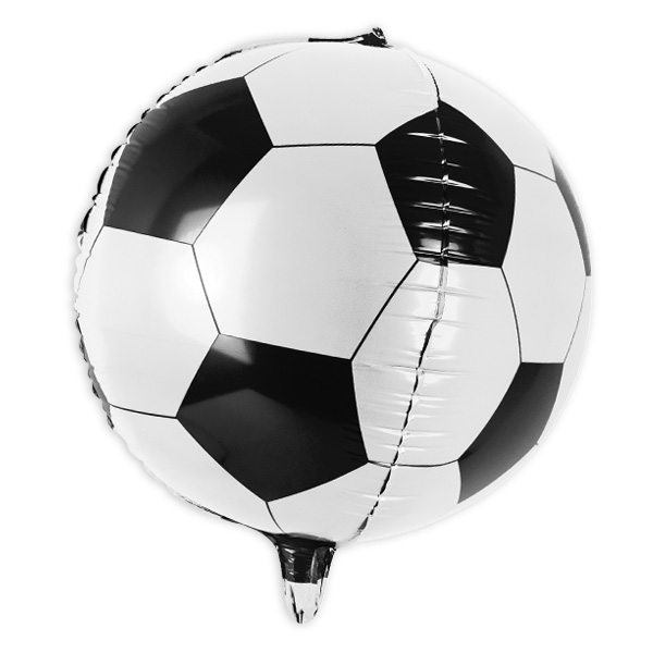 Kugelrunder Folienballon "Fußball", Ø 40cm