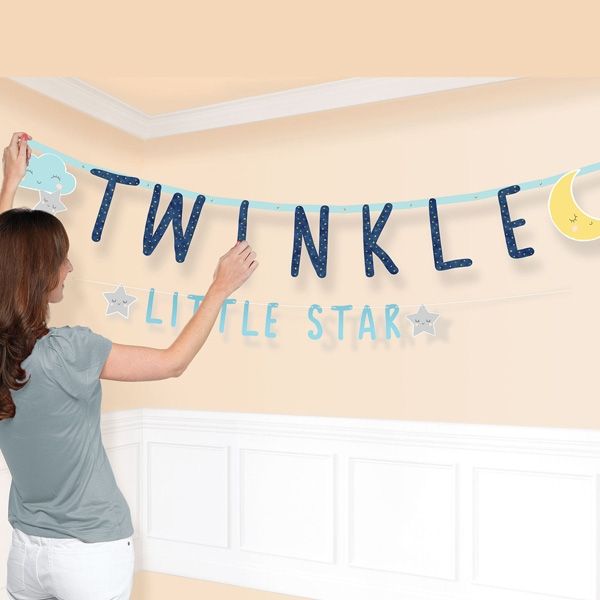 Twinkle Little Star 2 Buchstabenketten im Set, Babyparty  - Onlineshop Geburtstagsfee