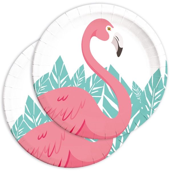 Flamingo 22,5cm Partyteller 8er Pack