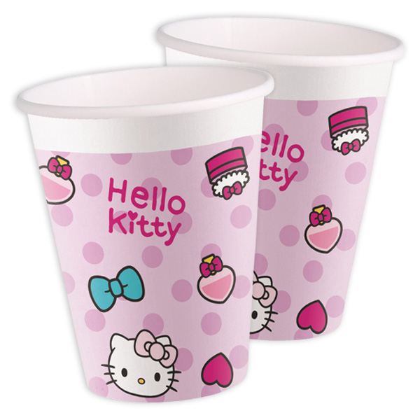 Partybecher Hello Kitty im 8er Pack, 200ml