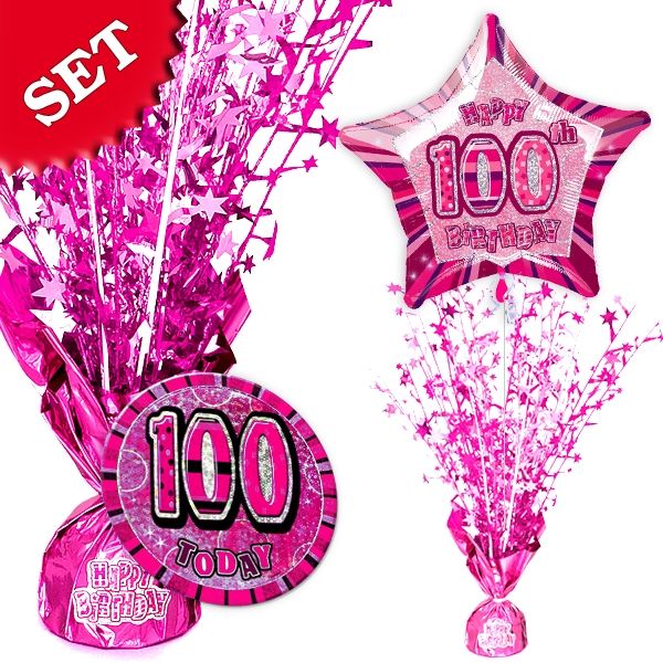 Partyset zum 100. Geburtstag - pink