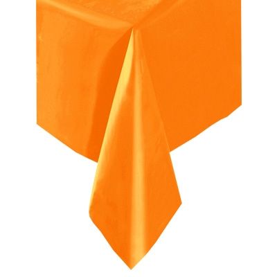 Tischdecke orange, Folie 1,4 × 2,7 m, eindrucksvolle Partytischdecke