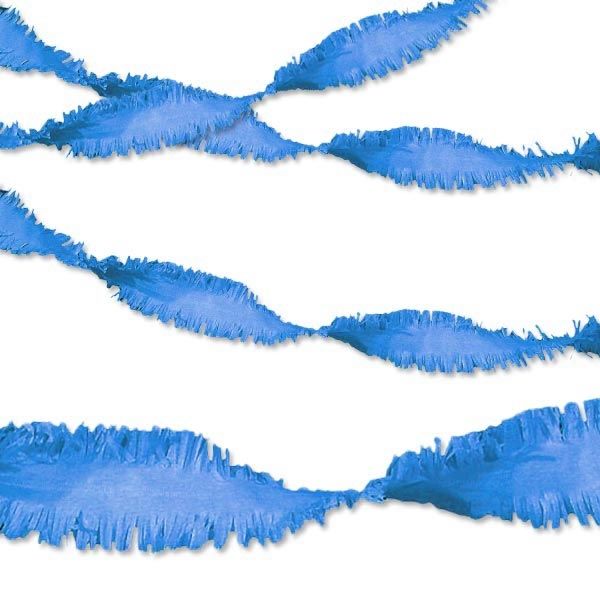 Kreppgirlande blau für feierliche Raumdeko, 24 m lang, Papier, 1 Stück