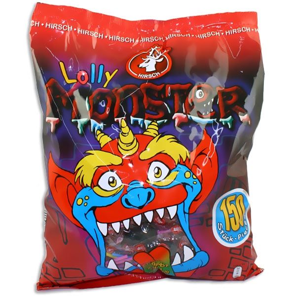 Großpackung Monster Lolly Zungenmaler, 3 versch. Farben, 150 Lutscher