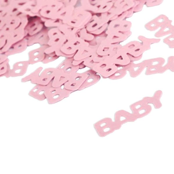 Baby-Motivkonfetti rosa, Streudeko für Babyparty Mädchen, 1 Tüte, 15 g