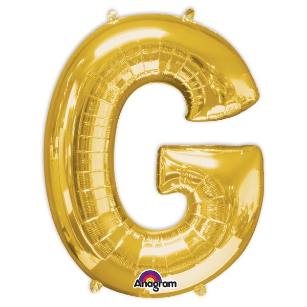 Folienballon Buchstabe "G" golden, für Namen oder Sprüche , 81×63cm